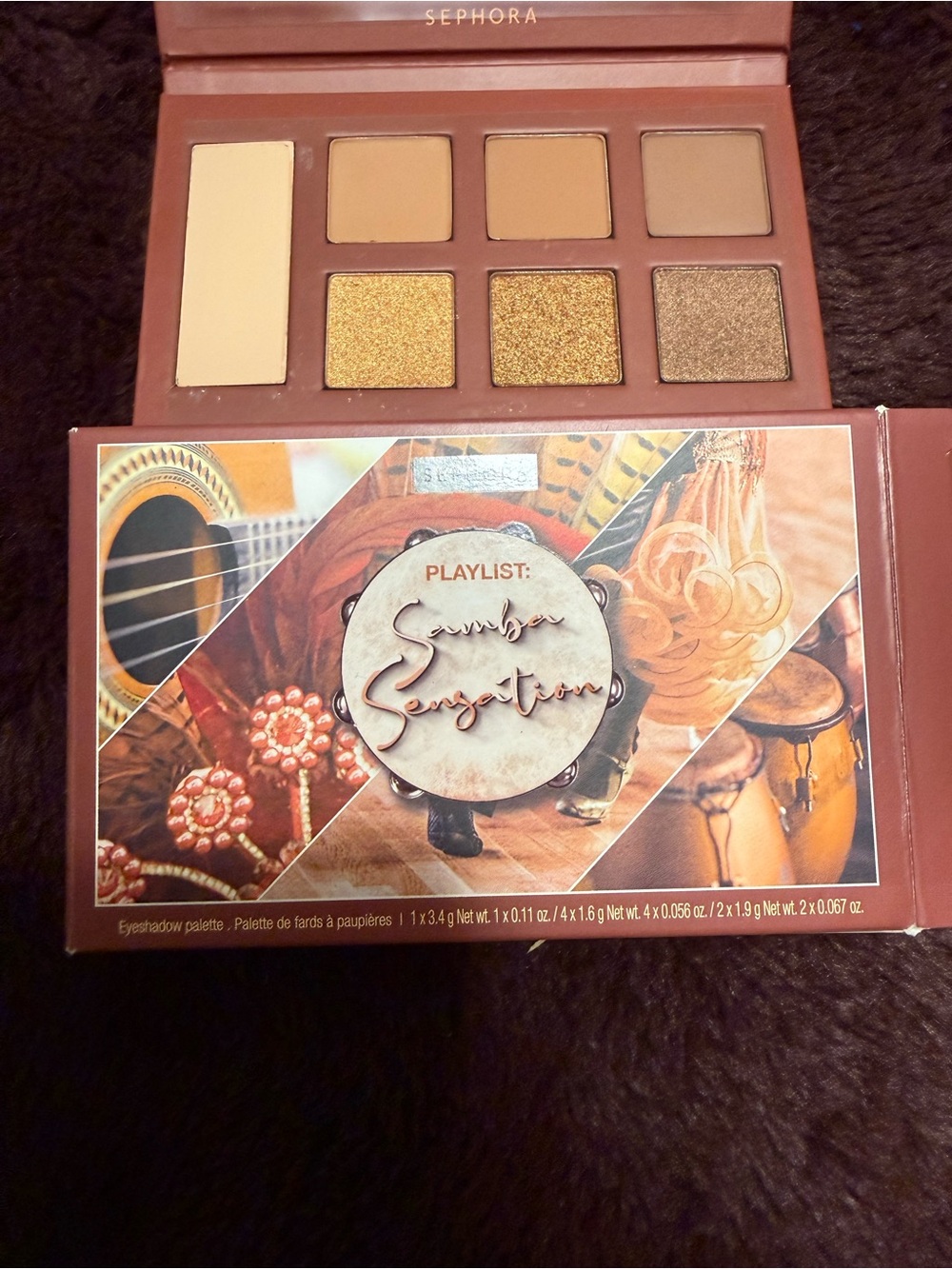 Sephora Warm Brown & Gold Eyeshadow Palette - Neutral Matte and Shimmer